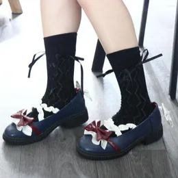 Frauen Socken Bequeme Sommer Kawaii Nahtlose Lolita Bogen Baumwolle Süße Strümpfe Lange Weibliche Verband