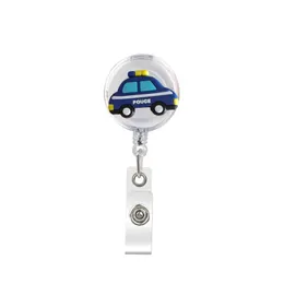 Business Card Files Cute Retractable Badge Holder Reel - Clip-On Name Tag With Belt Clip Id Reels For Office Workers Boys Car Doctors Otiy5