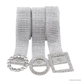 Andere Modeaccessoires Helle glänzende Frauengürtel Taillenkette Luxus Süße Gürtel Fl Diamant Kristall Drop Lieferung Dhdyl