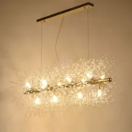 Modern Crystal LED Chandelier Lighting For Living Room Maskros Luxury Gold Pendant Lights Dining Bord sovrum Suspenderad lampa