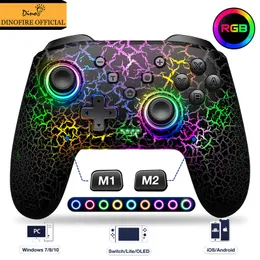 Controller di gioco Joystick Controller wireless Dinofire Gamepad per Switch/Lite/OLED con sensazione tattile del mouse Sveglia Funzione Turbo programmabile HKD230831