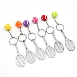 Клавки милый спортивный теннисный ключевой цепочка подвески для ключей Keyring Finder Finder Holer Jewelry Accessory Подарки для фаната подростка