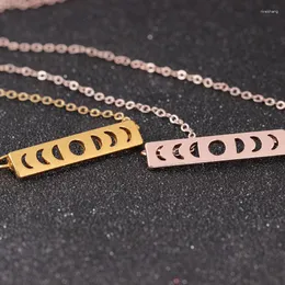 Hänge halsband modemåne fas halsband kvinnor choker r eclipse geometric halvmåne uttalande smycken