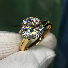 Solitaire 1.5ct laboratório diamante 24k anel de ouro original 925 prata esterlina noivado anéis de banda de casamento para mulheres jóias de noiva