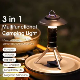 Torches Outdoor Lighthouse Camping Światło LED LED LED Camping Namiot Light Portable Magnetyczne Sekcja Awaryjna HKD230902