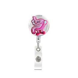 Key Rings The Flowers Retractable Badge Reel With Alligator Clip Name Nurse Id Card Holder Decorative Custom Drop Delivery Otra9