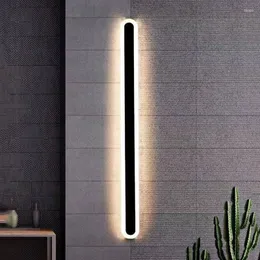 Vägglampa minimalistiska LED -lampor vit black metall foajé matsal sovrum sconce fjärrkontroll dimning droppe