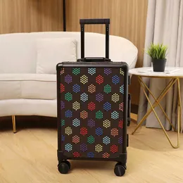 Luksusowa walizka aluminiowa projektant bagażu Travel Torba Kobiety Mężczyźni noszą bagażki z kółkami mody wysokiej jakości torby pudełka 230716