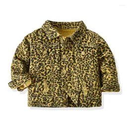 Jacken Kinder Leopardenmuster Kleidung Frühling Herbst Mode Mantel Kinder Mäntel Baby Jungen Mädchen Einreiher Kleidung Oberbekleidung