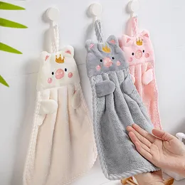 Towel Cute Hand Kitchen Bathroom Super Absorbent Microfiber Tableware Cleaning Cartoon Pig Hanging