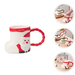 Set di stoviglie Decorazioni per ufficio Tazza carina Tazza da tè Contenitore per l'acqua per la casa Ceramica Regalo di Natale Bere decorativo