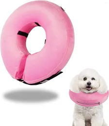 犬の襟のコーン代替犬の息を吐く後の柔らかい円錐形インフレータブルカラー調整可能リカバリドーナツ