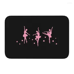 Carpets Cute Ballet Dancing Doormat Anti-Slip Kitchen Bathroom Welcome Mat Garden Garage Door Floor Entrance Carpet Rug Footpad