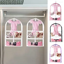 Storage Boxes Clear Travel Garment Bag With Pockets Zipper Closure Dustproof Kids Dance Clothes Cover PVC Costume Organizer