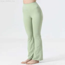 LL Yoga Women's Yoga Pants Bell-Bottoms Super Elastyczny wysokiej talii Leggingi trening na siłownię Rozkloszowane szerokie zabójcze nogi spodnie dla kobiet Flare Gym Zużycie