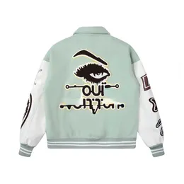 Jaqueta de designer de luxo masculina feminina jaqueta de beisebol oversize jaquetas varsity casaco de lã masculino 1v bordado moletom