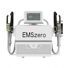 Tragbare EMSzero 2-in-1-Rollenmassagemaschine EMSlim Building Muscle Stimulator 4 Griffe RF EMS Roller Körperformung 13 Teslas Gesäßstraffung HIEMT-Maschine