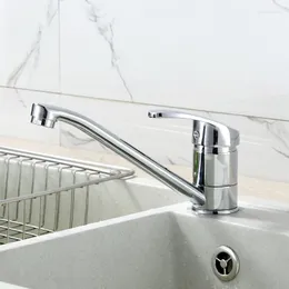 Rubinetti della cucina e rubinetto dell'acqua fredda Miscelatore monocomando Rubinetto dell'acqua Lavello girevole a 360 gradi montato sul piano