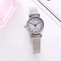 Relógio cinto simples tendência quartzo compacto senhoras aço moda relógio simples ouro lxnti