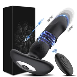 Anal brinquedos empurrando vibrador vibrador butt plug remoto sem fio massageador de próstata ass adulto bens sexo para homens mulheres buttplug 230901