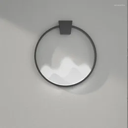 Lampada da parete moderna in stile cinese semplicità creativa nuvola rotonda led sconce soggiorno decorazioni per la casa apparecchio di illuminazione bianco nero