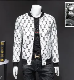 Plus storlek 4xl Fashion Men Jacket Letters Print Slim Fit Bomber Jacket Mäns dragkedja Windbreaker Jackets Man Casual Coat
