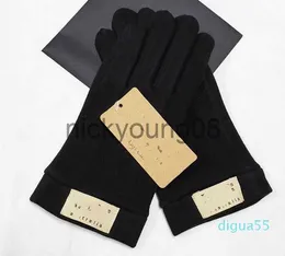 Beş Parmak Eldiven Moda Kış Eldivenleri Tasarımcı Eldivenleri Erkekler Kış Sıcak Lüks Eldiven Çok Kaliteli Beş Parmak Kapakları X0902