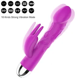 Vibratorer enorma dildo kaninvibrator för kvinnor klitoris stimulering massage 10 hastighet g spot usb laddningsbara vuxna sexleksaker 230901