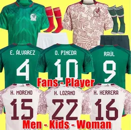 2023 México CHICHARITO Mens Soccer Jerseys 22 2023 H. LOZANO A. GUARDADO Home Away Training Wear R. JIMENEZ Camisas de futebol da seleção nacional de manga curta Uniforme pré-jogo