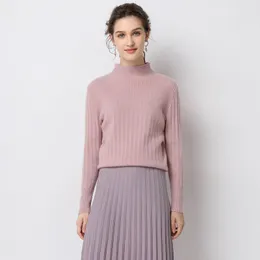 Women's Sweaters Pink Cashmere Women Knitted Turtleneck Pull Femme Hiver Oversized Fashion Autumn Winter Warm Uppper Undertakes