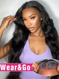 Synthetic Wigs Wear And Go Glueless Human Hair Wig Preplucked Brazilian Body Wave 13x4 HD Lace Frontal Human Hair Wigs For Women Ready To Wear 230901