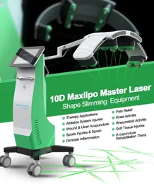 Vendite calde 10D MAXlipo Master LIPO laser perdita di peso Macchina dimagrante modellante del corpo indolore Luci verdi Dispositivo laser freddo Attrezzatura per la rimozione della cellulite