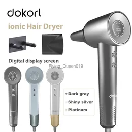 Elektrisk hårtork Dokdol Highs Peed hårtork 1600W digital skärm hårtorkare professionella salonstyling verktyg professionell negativ jonisk hårklipp hkd230902