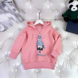 Designer roupas de bebê crianças hoodies desenhos animados robô padrão impressão criança camisola tamanho 100-150 cm camisolas para meninos meninas ago25