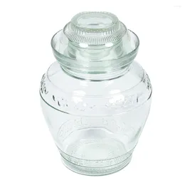 Garrafas de armazenamento Recipientes de alimentos Frasco de grande capacidade hermético design de fermentação picles de vidro de decapagem de vegetais