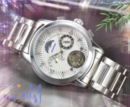 All Dials Working Automatic Date Men Sun Skeleton Dial Watches Luxury quartz battery super Clock Stopwatch Quartz Movement Popular Flywheel Style Watch Gifts