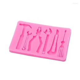 Baking Moulds Fondant Chocolate Mold Cake Decoration Repair ToolRepair Tools Silicone Hammer Scissors Hardware Spanner Shape