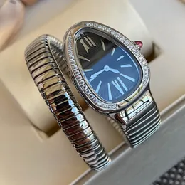 Luxus-Dame-Armband-Damenuhr, goldene Schlangenuhren, Top-Moissanit-Uhr, SS-Armbanduhren für Damen, Weihnachten, Valentinstag, Muttertagsgeschenk