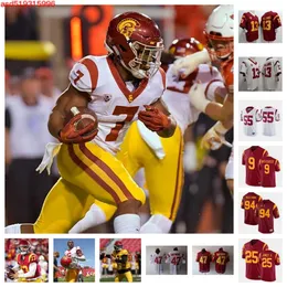 Usc Trojans Camisa De Futebol 91 Deijon Laffitte 56 Elijah Hughes 18 Eric Gentry 41 Garrison Madden 17 Roland-wallace 10 Jamil