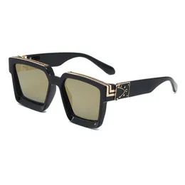Millionaires-Sonnenbrille Herren-Sonnenbrille UV-Schutz Herren Designer-Brille 96006 Gradient Metallscharnier Damenbrille mit Originalverpackung Lünette Kunststoffrahmen