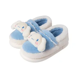 ears dog Big slippers Slippers package with winter girls cute cartoon indoor home thick bottom veet warm cotton shoes