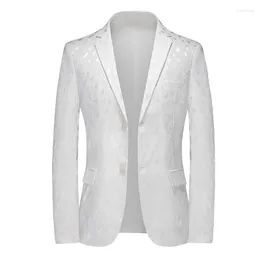 Men's Suits 6XL High Quality Gentleman Men Slim Casual White Suit Jacket Large Size Brands Business Pure Color Blazers