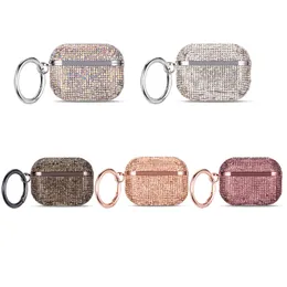 Custodia protettiva antiurto con strass glitter Accessori per cuffie per Airpod Pro 2 Airpods di seconda generazione 3 Air Pod1 Diamond Bling Custodia rigida per auricolare wireless