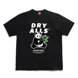 Pandas Comendo Bambu Impresso HUMAN MADE Mens Camisetas 100% Algodão Tecido Confortável Camiseta de Manga Curta para Homens Mulheres S-2XL Japão Tide Brand Tee