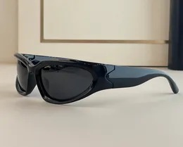0157 Gafas de sol con protección ovalada, lentes negras y grises, gafas de sol unisex de verano, gafas de sol Sonnenbrille UV400, ropa para ojos unisex con caja