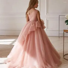 女の子のドレス特別な機会のための素敵なピンクの花のドレス