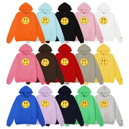 Designer Hoodie High Street Pullover broderad bokstav Huven Vinter Plush Smiling Face Fashion Par Hooded Loose Sweater Casual Premium Temperament Top