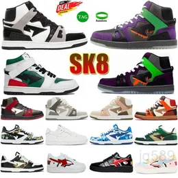 2023 SK8 STA Designer Casual Shoes 93 Hi Men's High Upper Shoes Halloween Gray Olive Brown Red Black Light Grey Sport Trainer Sneakers GBY