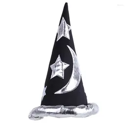 ベレー帽の魔女帽子スター大人の子供ロングウィザードマジカンハロウィーンキャップコスチューム装飾