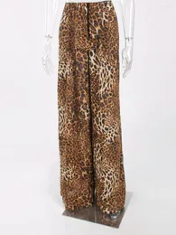 Pantaloni da donna Kisscc con stampa leopardata larghi